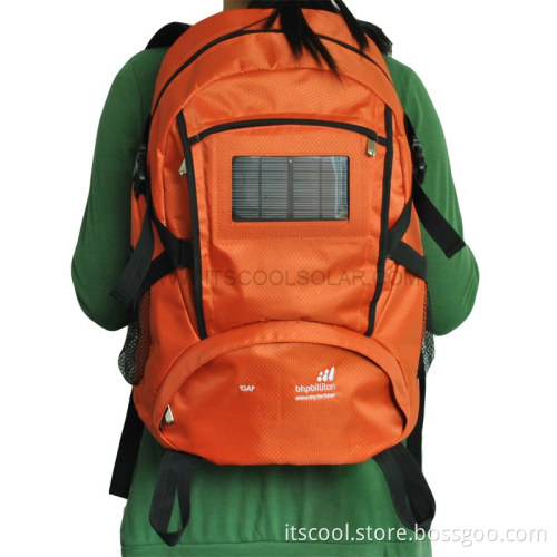 Solar Backpack with Solar Panel to Charge Mobiles